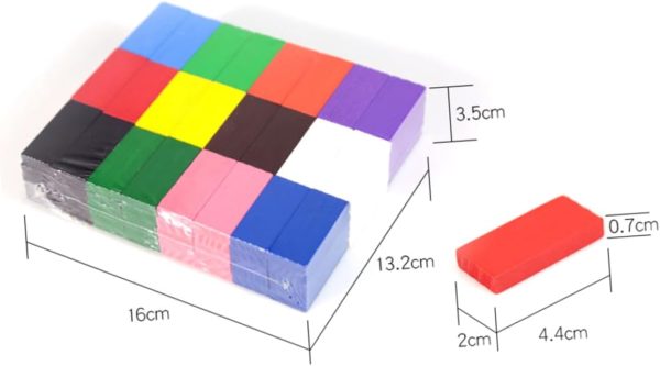 120pcs Wooden Domino Blocks Boys and Girls Game Toys Bright Colorful Domino Set for Boys and Girls Building Blocks - Image 2
