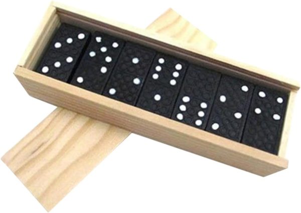 Dominoes Set for Boys and Girls Domino Blocks Educational Early Learning Toy Large Jumbo Building Blocks Wooden Educational Game