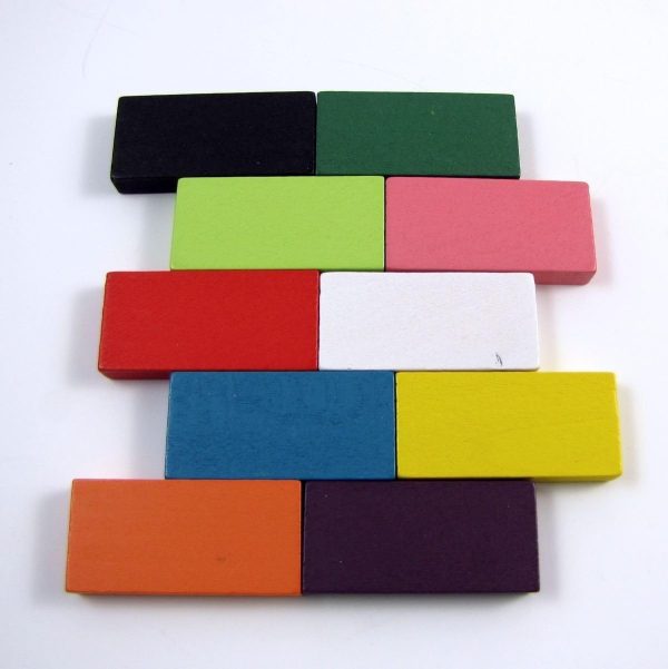 240pcs Authentic Standard Basswood Wooden Domino Blocks Set, Kids Educational Racing Toy Tile Games(12 Colors) - Image 2