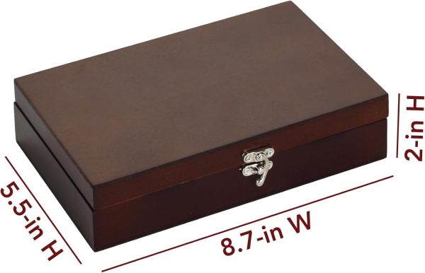 Premium Domino Set w/Wooden Carry Case Premium Domino Set w/Wooden Carry Case, Walnut - Image 2