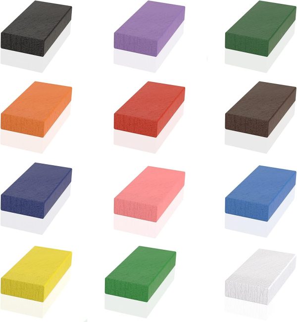 120pcs Bulk Dominoes, Wooden Domino Blocks, for Kids Birthday Kids Racing Toy Game, Building and Stacking Toys. - Image 2