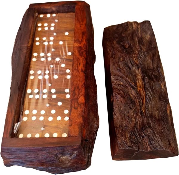 Handcrafted Rustic Wooden Dominoes, Ironwood from Sonora Mexico, Domino Set for Home Decoration.