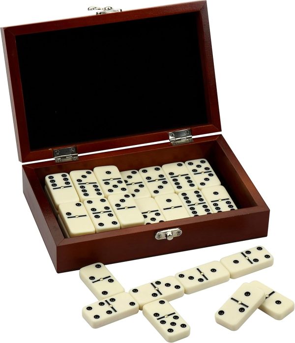 Premium Domino Set w/Wooden Carry Case Premium Domino Set w/Wooden Carry Case, Walnut